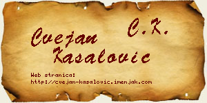 Cvejan Kasalović vizit kartica